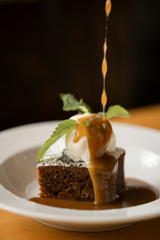 Flourless Chocolate Pudding Cakes with Vanilla Bean Salted Caramel