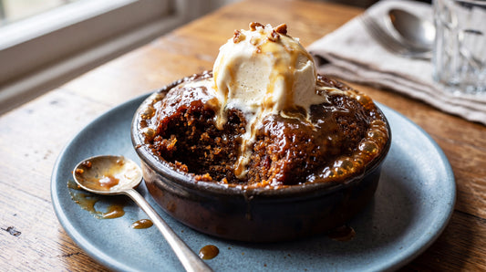 Sticky Banana Puddings with Vanilla Salted Caramel Sauce