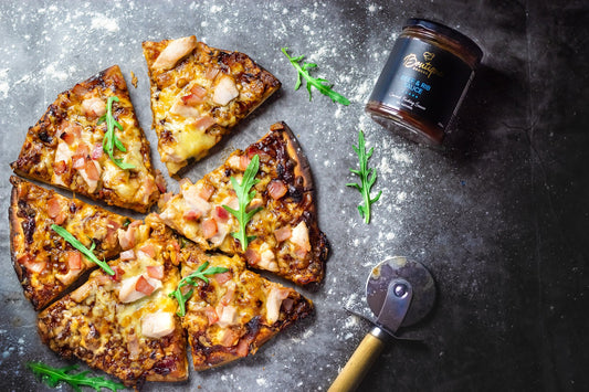 BBQ Chicken & Bacon Pizza with Beef & Rib Sauce